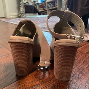 Marc Fisher Tan Block Heel Sandals